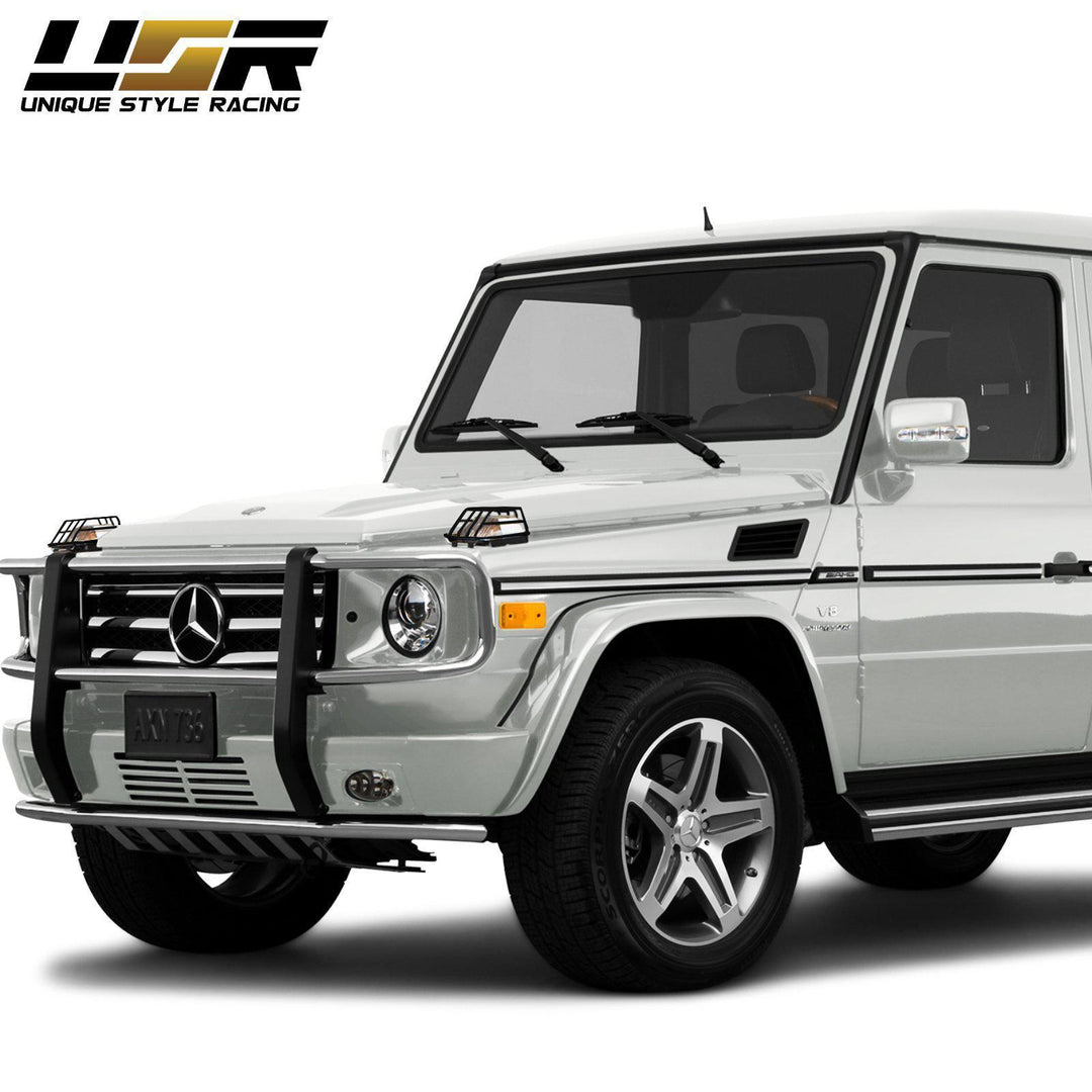 1986 - 2018 Mercedes W463 / W461 / W460 G Class Black Stainless Steel Turn Signal Light Guard