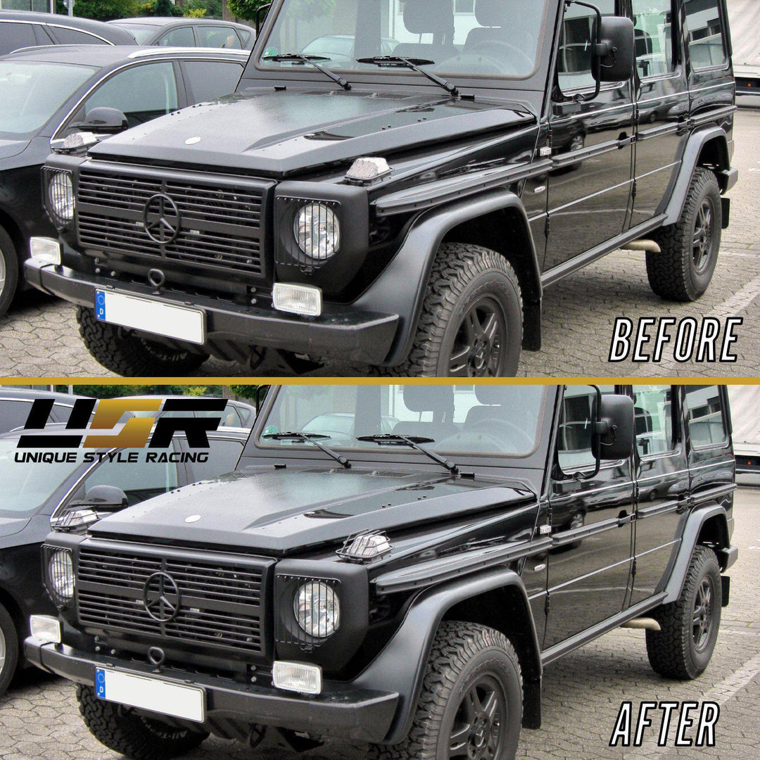 1986 - 2018 Mercedes W463 / W461 / W460 G Class Black Stainless Steel Turn Signal Light Guard