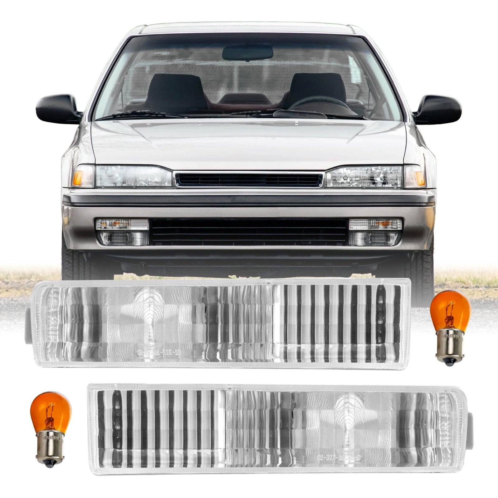 1990-1991 Honda Accord DX / LX / EX Clear or Amber Front Bumper