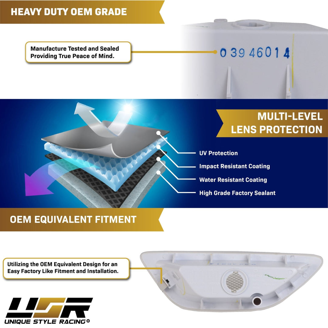 2015 - 2017 Mercedes Benz BClass Clear OR Smoke Side Marker Lights
#lens-color_clear-lens