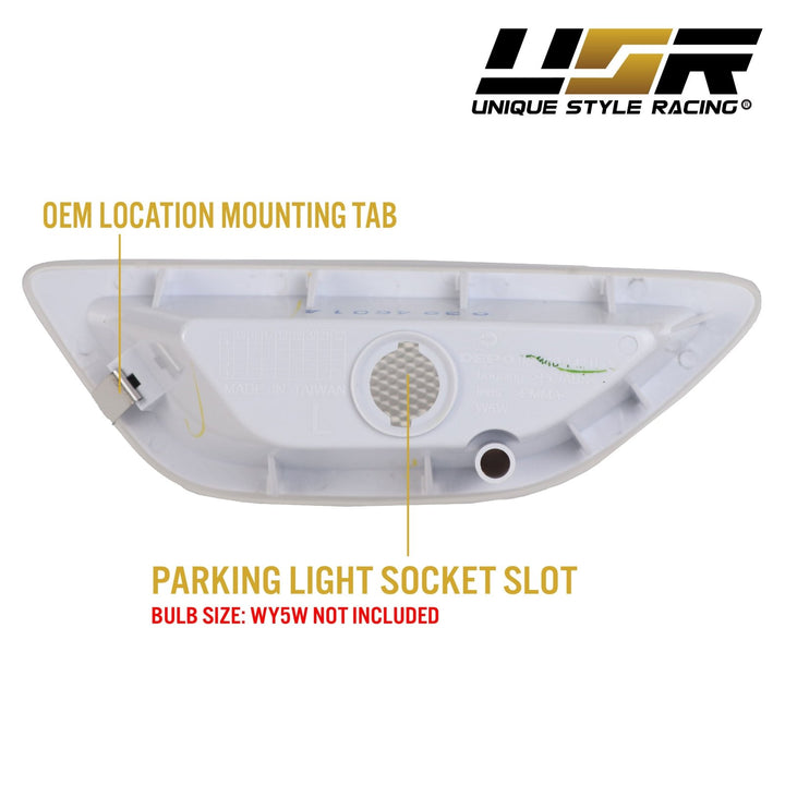 2015 - 2017 Mercedes Benz BClass Clear OR Smoke Side Marker Lights
#lens-color_clear-lens