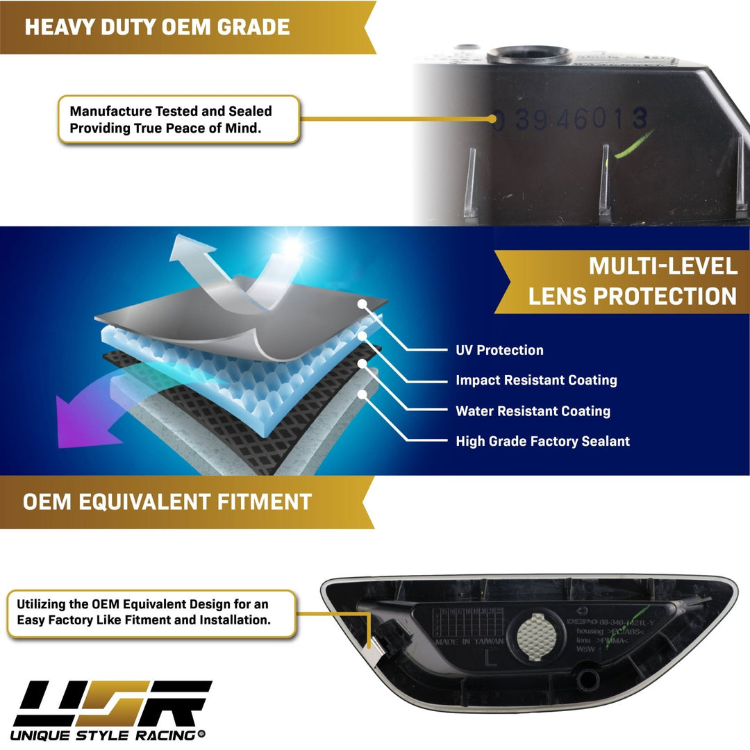 2015 - 2017 Mercedes Benz BClass Clear OR Smoke Side Marker Lights
#lens-color_smoke-lens