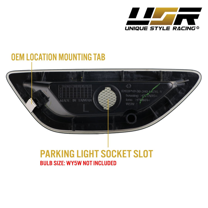 2015 - 2017 Mercedes Benz BClass Clear OR Smoke Side Marker Lights
#lens-color_smoke-lens