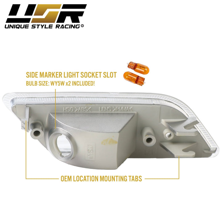 2010-2013 Mercedes E Class C207 Crystal Clear or Smoke Front Bumper Side Marker Light
#lens-color_clear-lens