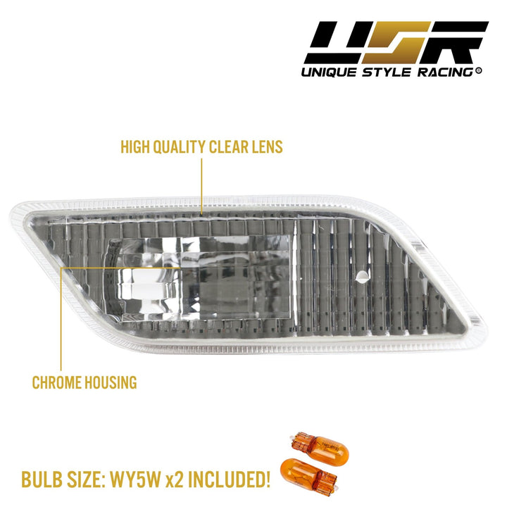 2010-2013 Mercedes E Class C207 Crystal Clear or Smoke Front Bumper Side Marker Light
#lens-color_clear-lens