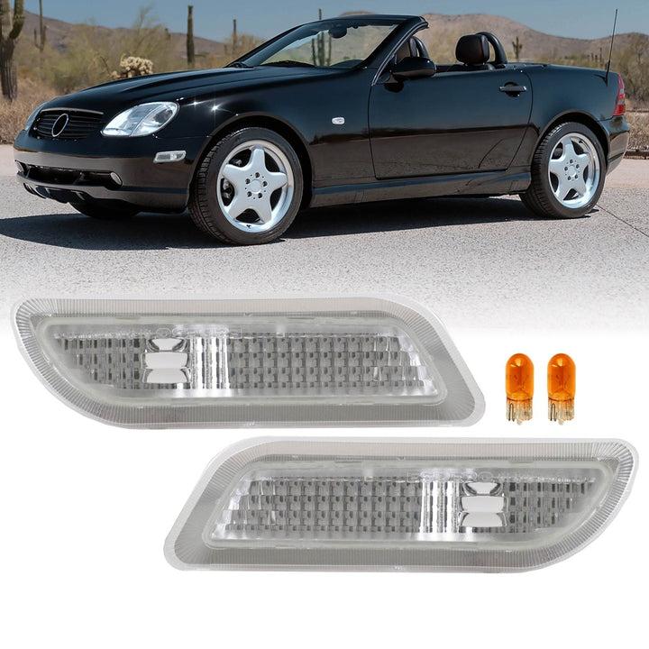 1998-2004 Mercedes SLK Class R170 Clear or Smoke Front Bumper Side Marker Light
#lens-color_clear-lens