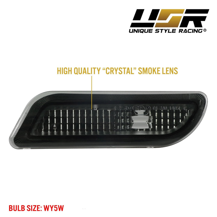 1998-2004 Mercedes SLK Class R170 Clear or Smoke Front Bumper Side Marker Light
#lens-color_smoke-lens