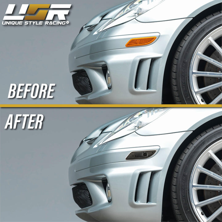 2005-2011 Mercedes SLK Class R171 Crystal Clear or Crystal Smoke Front Bumper Side Marker Light
#lens-color_crystal-smoke-lens