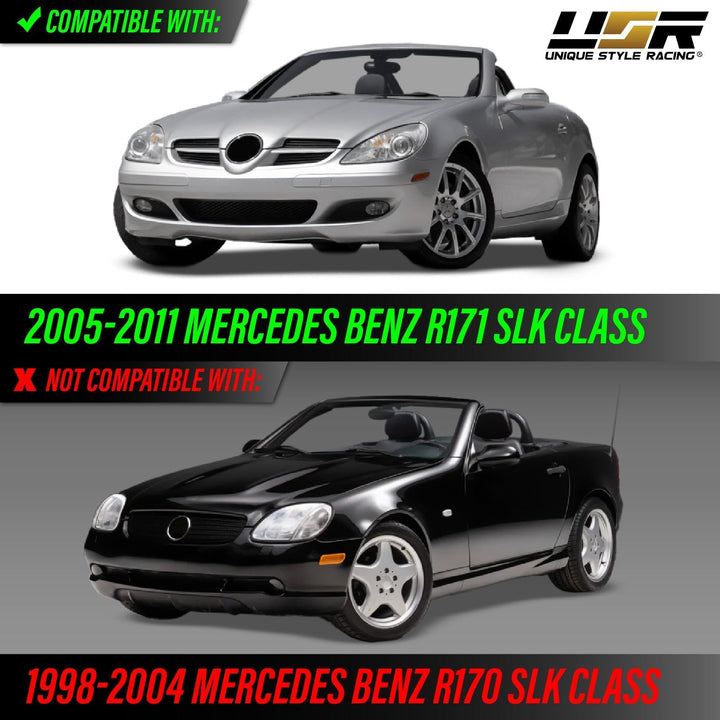 2005-2011 Mercedes SLK Class R171 Crystal Clear or Crystal Smoke Front Bumper Side Marker Light
#lens-color_crystal-smoke-lens-with-chrome-amber-bulbs