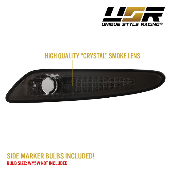 2003-2006 Mercedes SL Class R230 Clear or Smoke Front Bumper Side Marker Light
#lens-color_smoke-lens