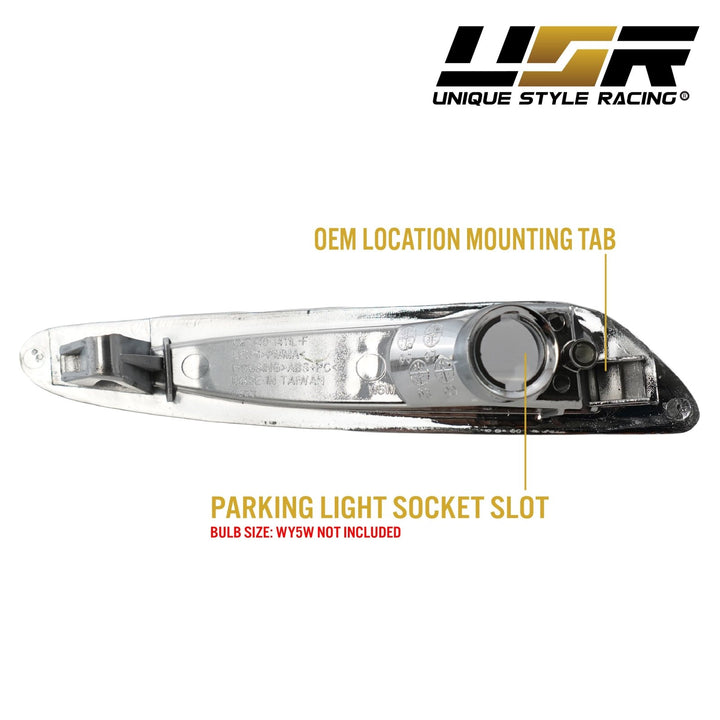 2003-2006 Mercedes SL Class R230 Clear or Smoke Front Bumper Side Marker Light
#lens-color_clear-lens