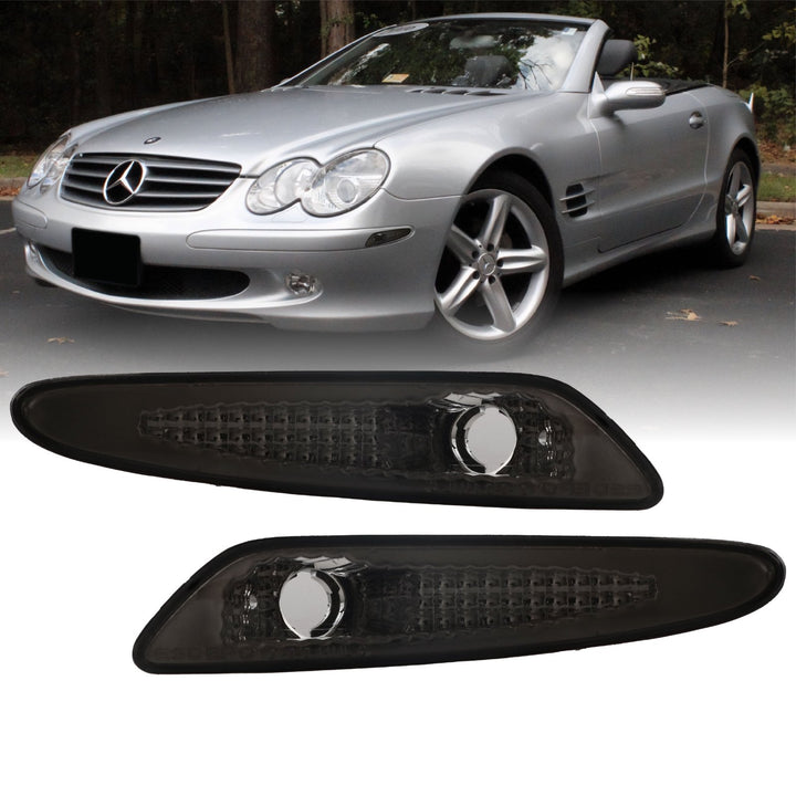2003-2006 Mercedes SL Class R230 Clear or Smoke Front Bumper Side Marker Light
#lens-color_smoke-lens