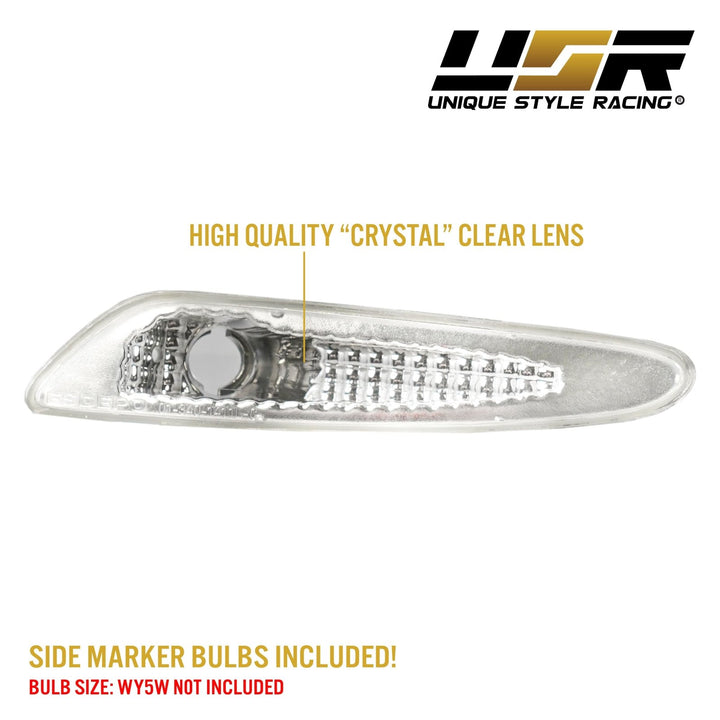 2003-2006 Mercedes SL Class R230 Clear or Smoke Front Bumper Side Marker Light
#lens-color_clear-lens