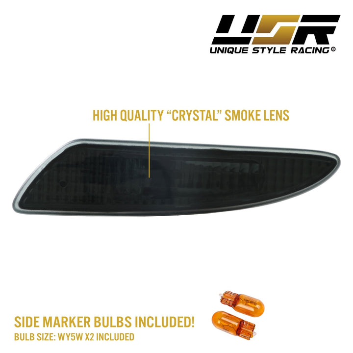 2007-2008 Mercedes SL Class R230 Clear or Smoke Front Bumper Side Marker Light
#lens-color_smoke-lens