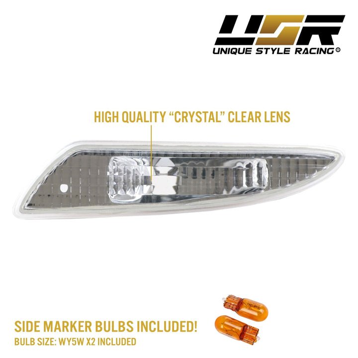 2007-2008 Mercedes SL Class R230 Clear or Smoke Front Bumper Side Marker Light
#lens-color_clear-lens