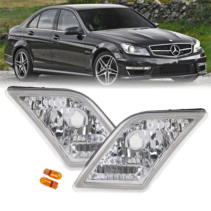 2009-2012 Mercedes R230 AMG SL63 / SL65 Crystal Clear or Smoke Front Bumper Side Marker Light
#lens-color_crystal-clear-lens
