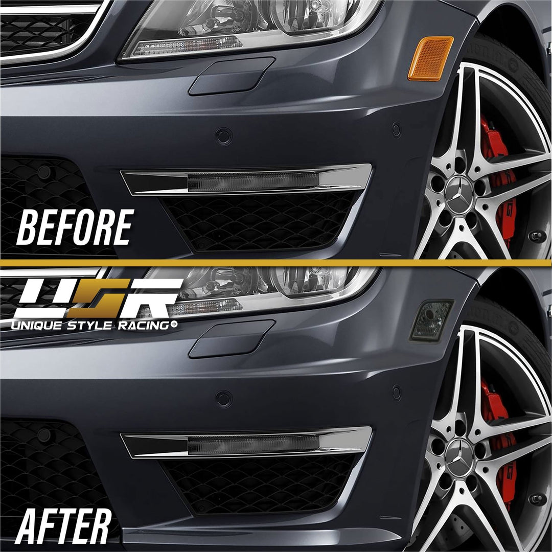 2009-2012 Mercedes R230 AMG SL63 / SL65 Crystal Clear or Smoke Front Bumper Side Marker Light
#lens-color_crystal-smoke-lens