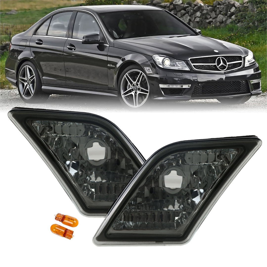 2009-2012 Mercedes R230 AMG SL63 / SL65 Crystal Clear or Smoke Front Bumper Side Marker Light
#lens-color_crystal-smoke-lens