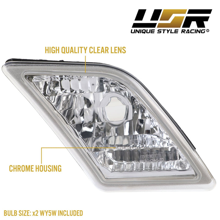 2009-2012 Mercedes R230 AMG SL63 / SL65 Crystal Clear or Smoke Front Bumper Side Marker Light
#lens-color_crystal-clear-lens