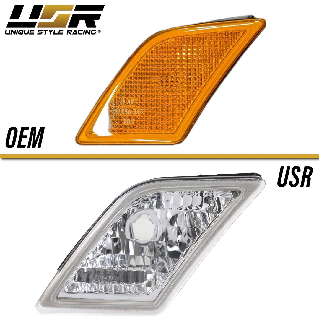 2009-2012 Mercedes R230 AMG SL63 / SL65 Crystal Clear or Smoke Front Bumper Side Marker Light
#lens-color_crystal-clear-lens