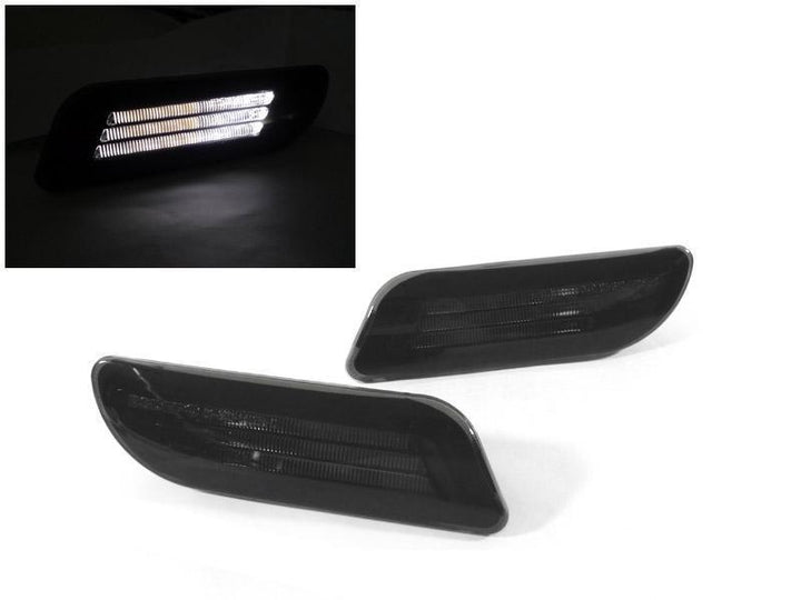 1998-2002 Mercedes CLK Class W208 Light Bar LED Clear or Smoke Front Bumper Side Marker Light
#lens-color_black-housing-smoke-lens