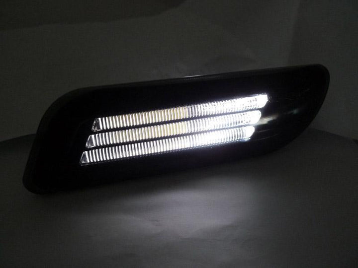 1998-2004 Mercedes SLK Class R170 Light Bar LED Clear or Smoke Front Bumper Side Marker Light
#lens-color_black-housing-smoke-lens-white-led