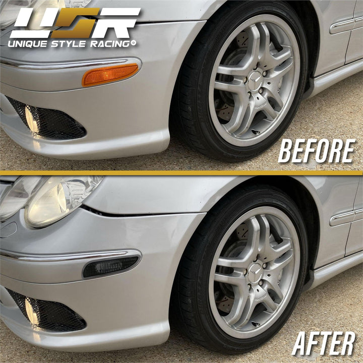 2003-2009 Mercedes CLK Class W209 Crystal Clear or Crystal Smoke Front Bumper Side Marker Light
#lens-color_crystal-smoke-lens