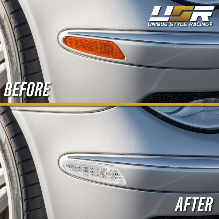 2003 - 2006 Mercedes E Class W211 Clear or Smoke Front Bumper Side Marker Light
#lens-color_clear-lens