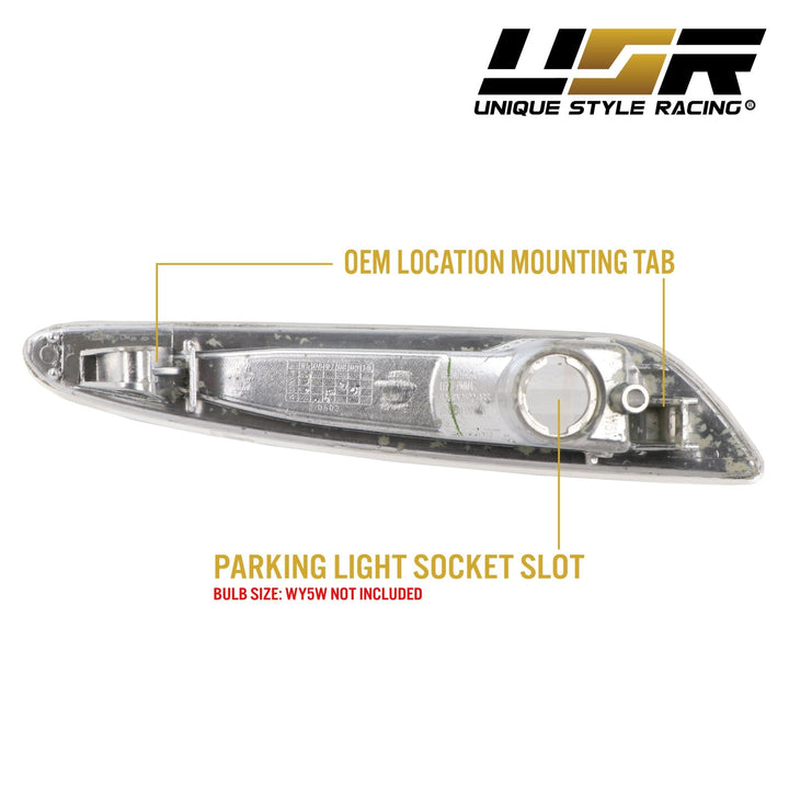 2003 - 2006 Mercedes E Class W211 Clear or Smoke Front Bumper Side Marker Light
#lens-color_clear-lens