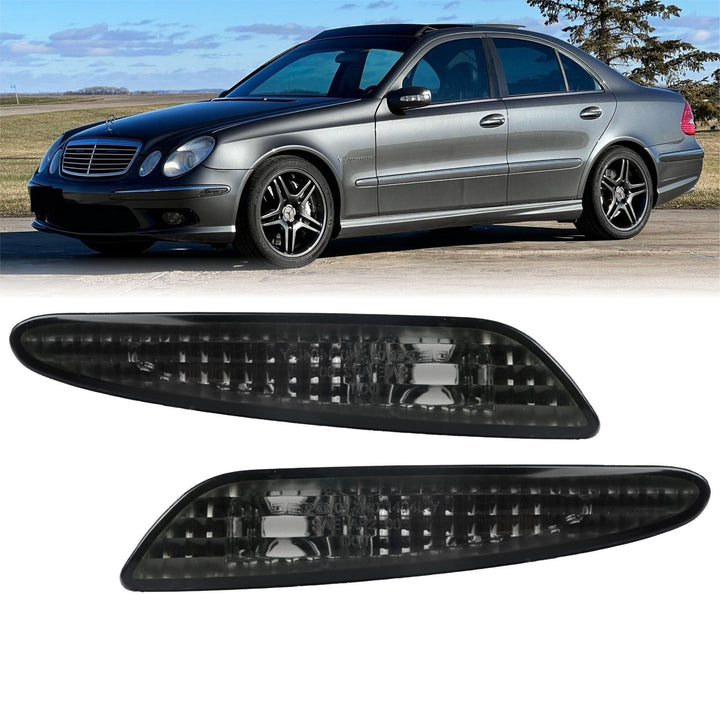 2003 - 2006 Mercedes E Class W211 Clear or Smoke Front Bumper Side Marker Light
#lens-color_smoke-lens