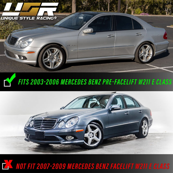 2003 - 2006 Mercedes E Class W211 Clear or Smoke Front Bumper Side Marker Light
#lens-color_smoke-lens