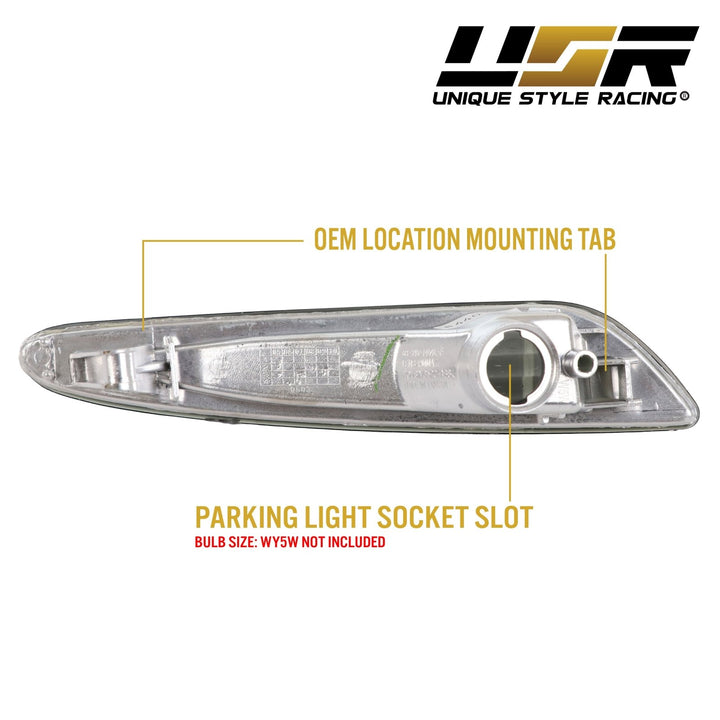 2003 - 2006 Mercedes E Class W211 Clear or Smoke Front Bumper Side Marker Light
#lens-color_smoke-lens