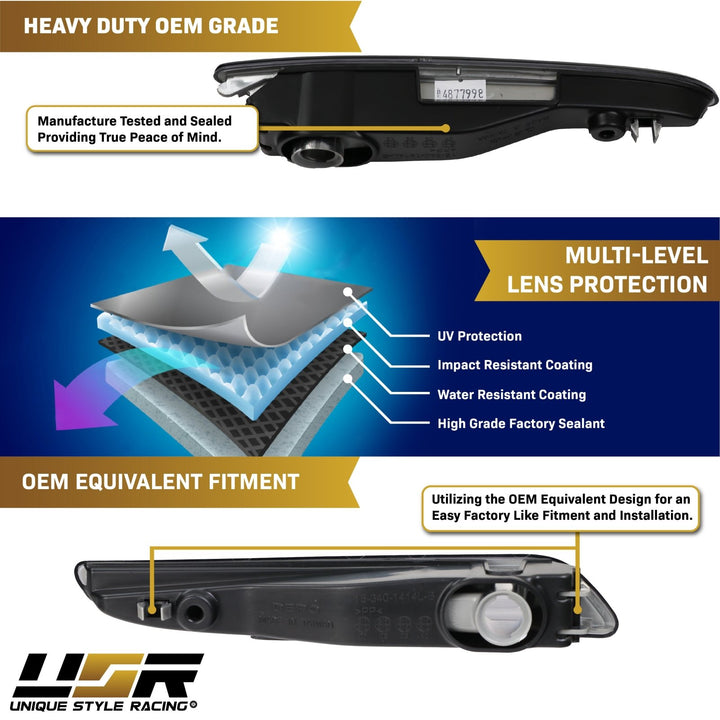 2007-2009 Mercedes E Class W211 Clear or Smoke Front Bumper Side Marker Light
#lens-color_crystal-smoke-lens