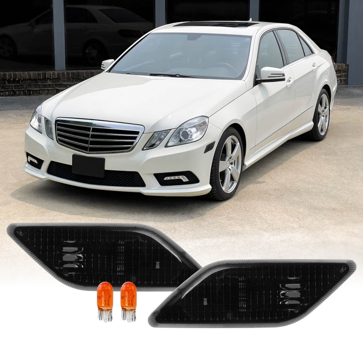 2010-2013 Mercedes E Class W212 Crystal Clear or Smoke Front Bumper Side Marker Light
#lens-color_crystal-smoke-lens