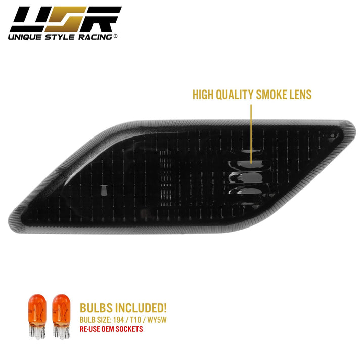2010-2013 Mercedes E Class W212 Crystal Clear or Smoke Front Bumper Side Marker Light
#lens-color_crystal-smoke-lens