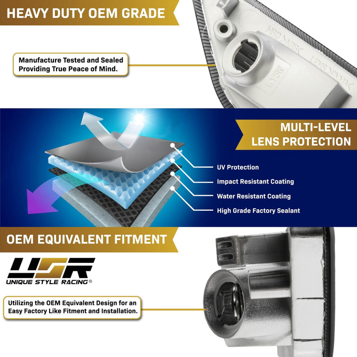 2010-2013 Mercedes E Class W212 Crystal Clear or Smoke Front Bumper Side Marker Light
#lens-color_crystal-smoke-lens