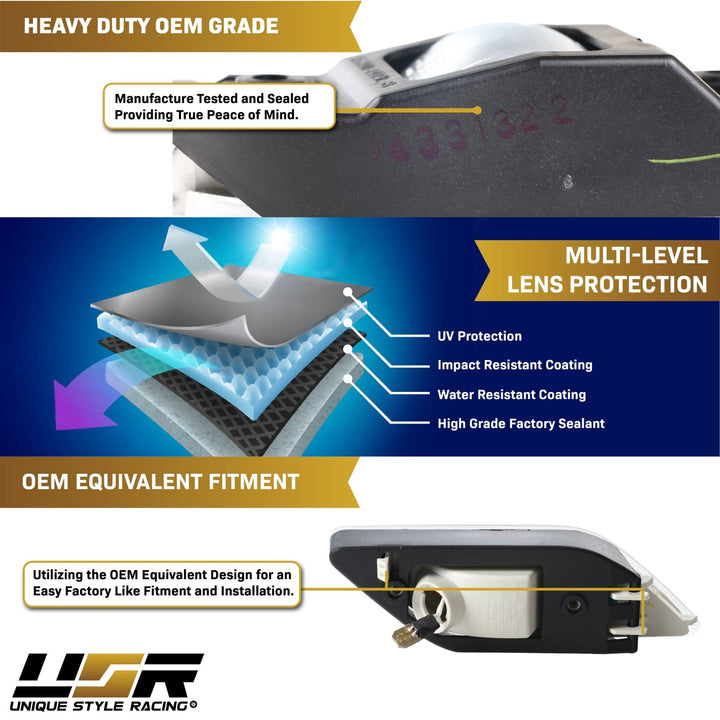 2010-2013 Mercedes E Class W212 4D / 5D LED Clear or Smoke Front Bumper Side Marker Light
#lens-color_clear-lens-white-led-output