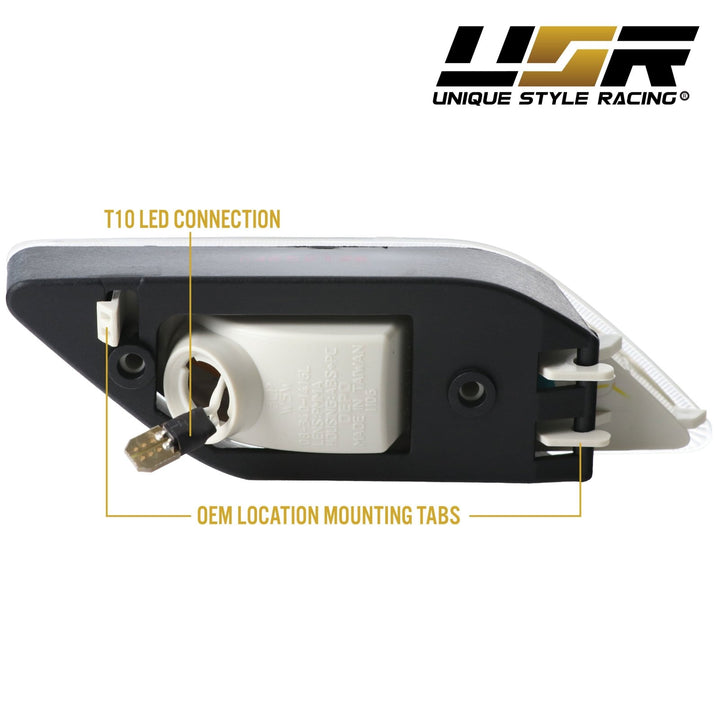 2010-2013 Mercedes E Class W212 4D / 5D LED Clear or Smoke Front Bumper Side Marker Light
#lens-color_clear-lens-white-led-output