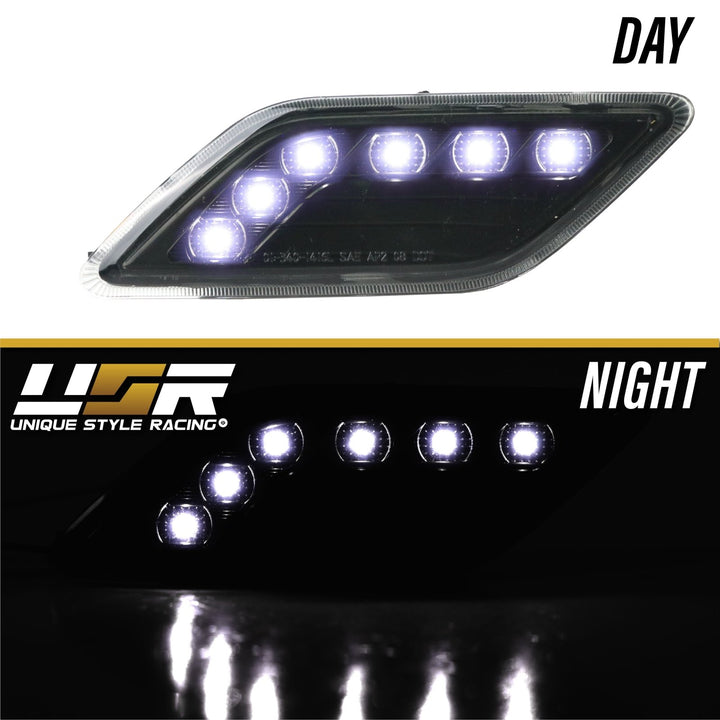 2010-2013 Mercedes E Class W212 4D / 5D LED Clear or Smoke Front Bumper Side Marker Light
#lens-color_smoke-lens-white-led-output