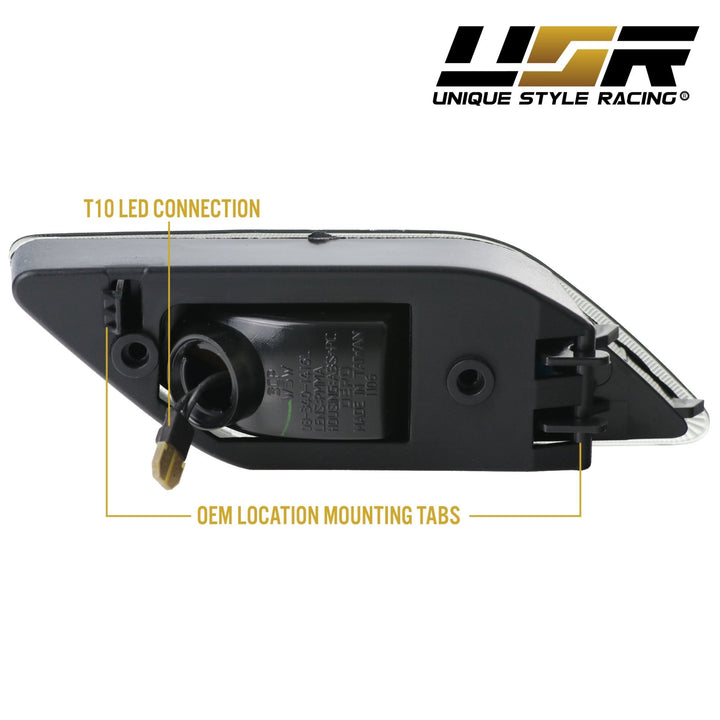 2010-2013 Mercedes E Class W212 4D / 5D LED Clear or Smoke Front Bumper Side Marker Light
#lens-color_smoke-lens-white-led-output