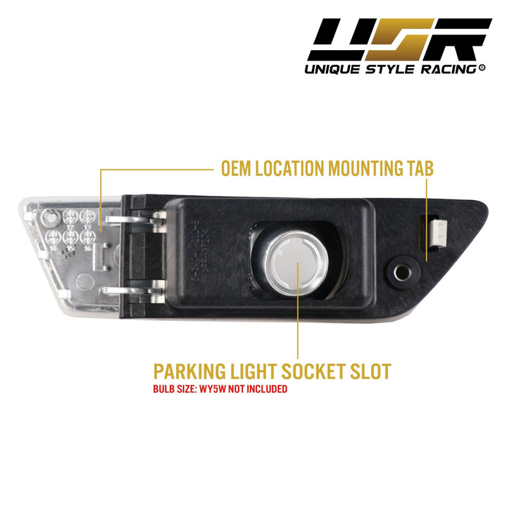 2012 - 2014 Mercedes CLS Class CLS550 W218 Crystal Clear or Smoke Bumper Side Marker Light
#color_clear