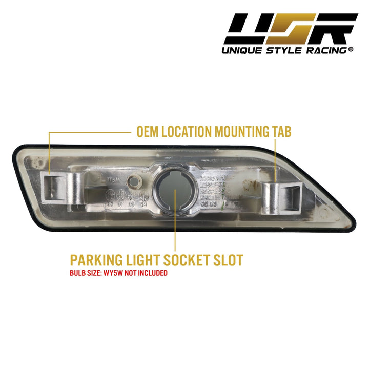 2006-2011 Mercedes CLS Class W219 Crystal Clear or Smoke Lens Front Bumper Side Marker Light
#lens-color_smoke-lens