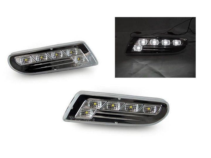 2000-2006 Mercedes S Class W220 Clear or Smoke Lens with Amber or White LED Front Bumper Side Marker Light
#lens-color_clear-lens-white-led