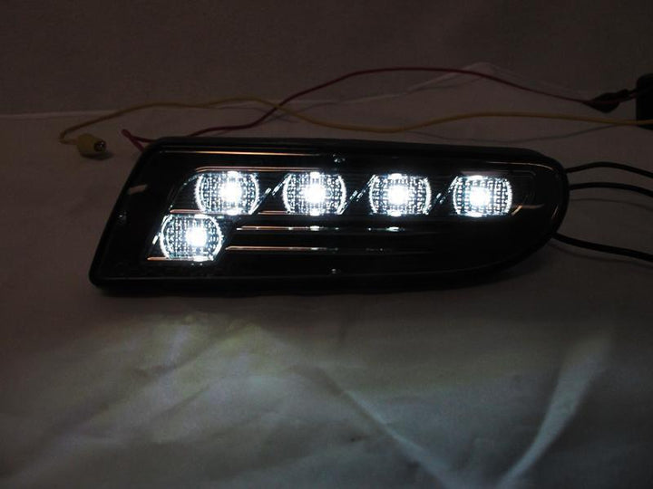 2000-2006 Mercedes S Class W220 Clear or Smoke Lens with Amber or White LED Front Bumper Side Marker Light
#lens-color_smoke-lens-white-led