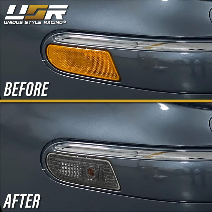 2000-2006 Mercedes S Class W220 Crystal Clear or Smoke Lens Front Bumper Side Marker Light
#lens-color_smoke-lens