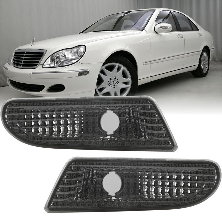 2000-2006 Mercedes S Class W220 Crystal Clear or Smoke Lens Front Bumper Side Marker Light
#lens-color_smoke-lens