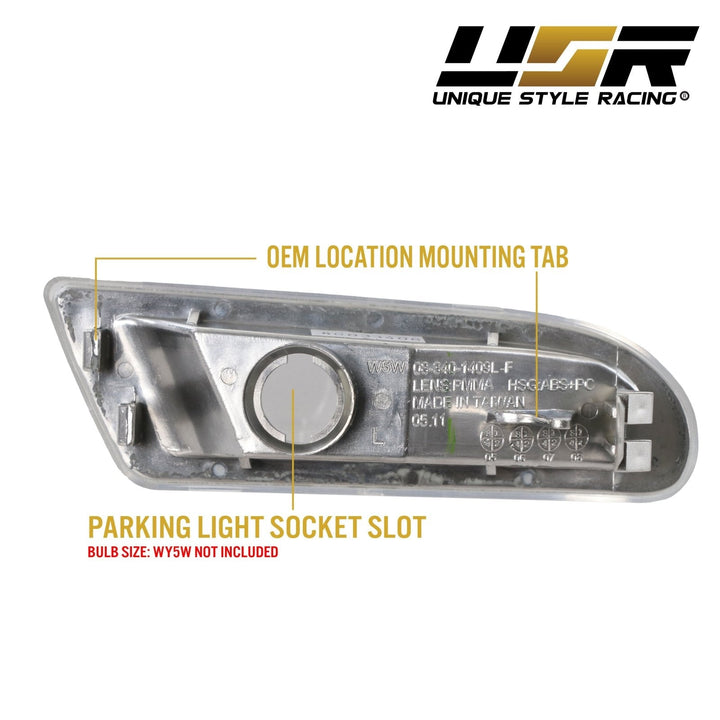 2000-2006 Mercedes S Class W220 Crystal Clear or Smoke Lens Front Bumper Side Marker Light
#lens-color_smoke-lens