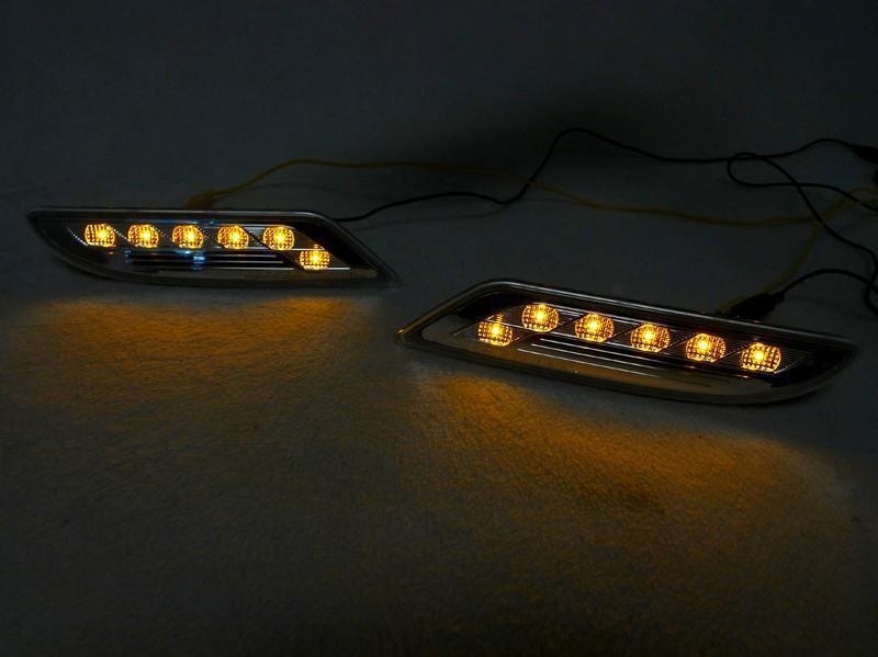 2007-2009 Mercedes S Class W221 NonAMG LED Clear or Smoke Front Bumper Side Marker Light
#lens-color_clear-lens-amber-led