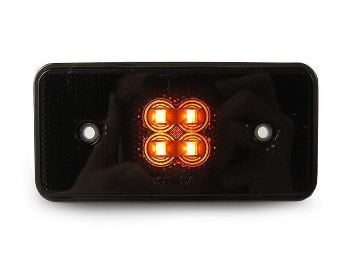 2002 - 2014 Mercedes Benz W463 G Wagon Chassis 4 PC Smoke Lens Front Amber and Rear Red LED Bumper Side Marker Light