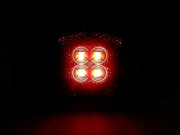 2002 - 2014 Mercedes Benz W463 G Wagon Chassis 4 PC Smoke Lens Front Amber and Rear Red LED Bumper Side Marker Light